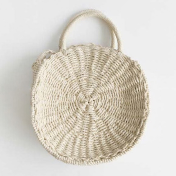 Round Straw Tote Bag - Picture 1 of 11